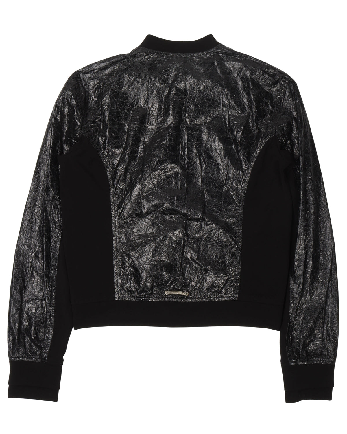 Patient Leather Track Jacket With Leather Cross