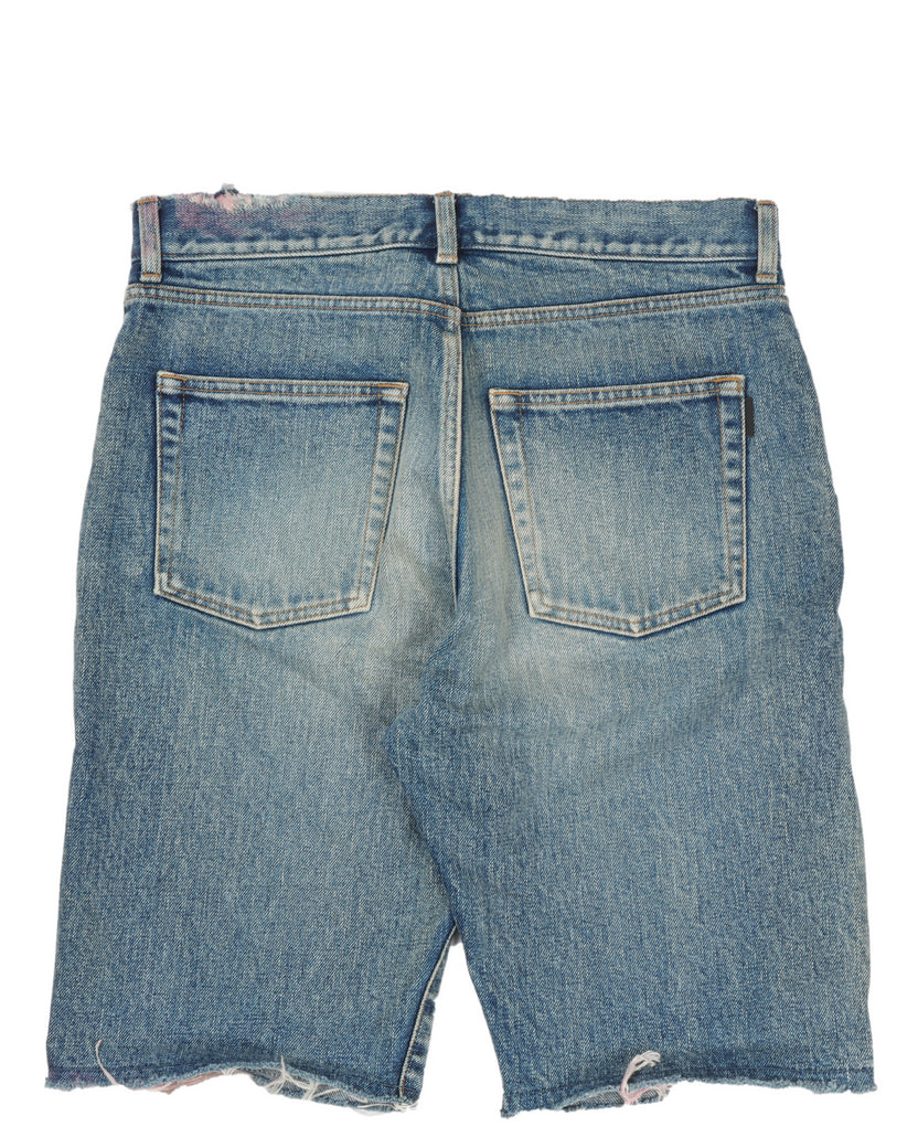 Levis Shorts Mens 34x32 Blue Denim Cut Off Jeans Jorts Post Malone Style  Casual | eBay