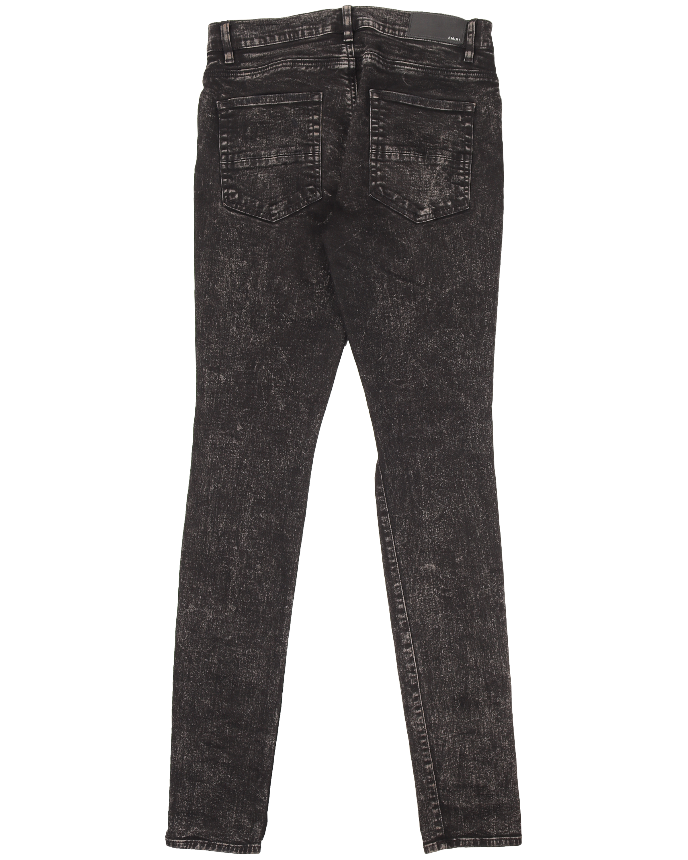 Distressed Washed Black Jeans