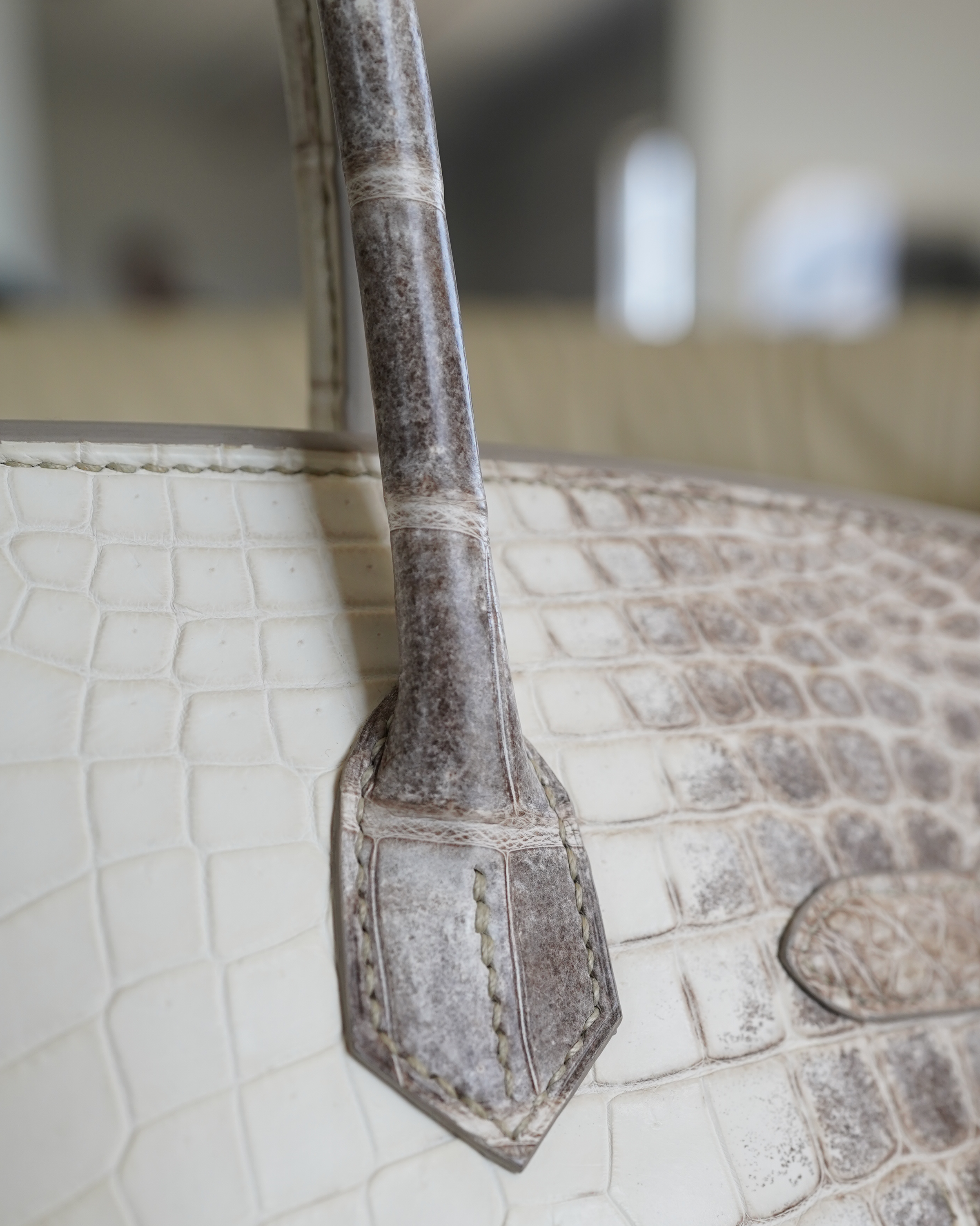 Hermès Birkin 30 Matte Alligator Himalaya Blanc