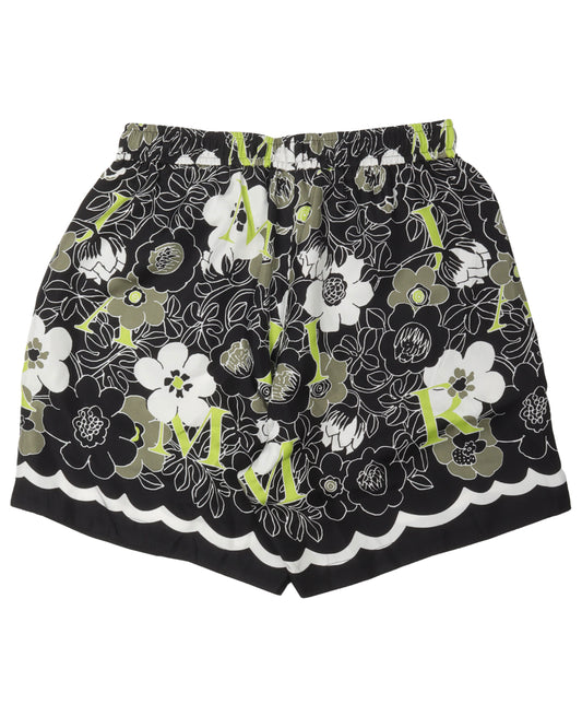 Floral Silk Shorts