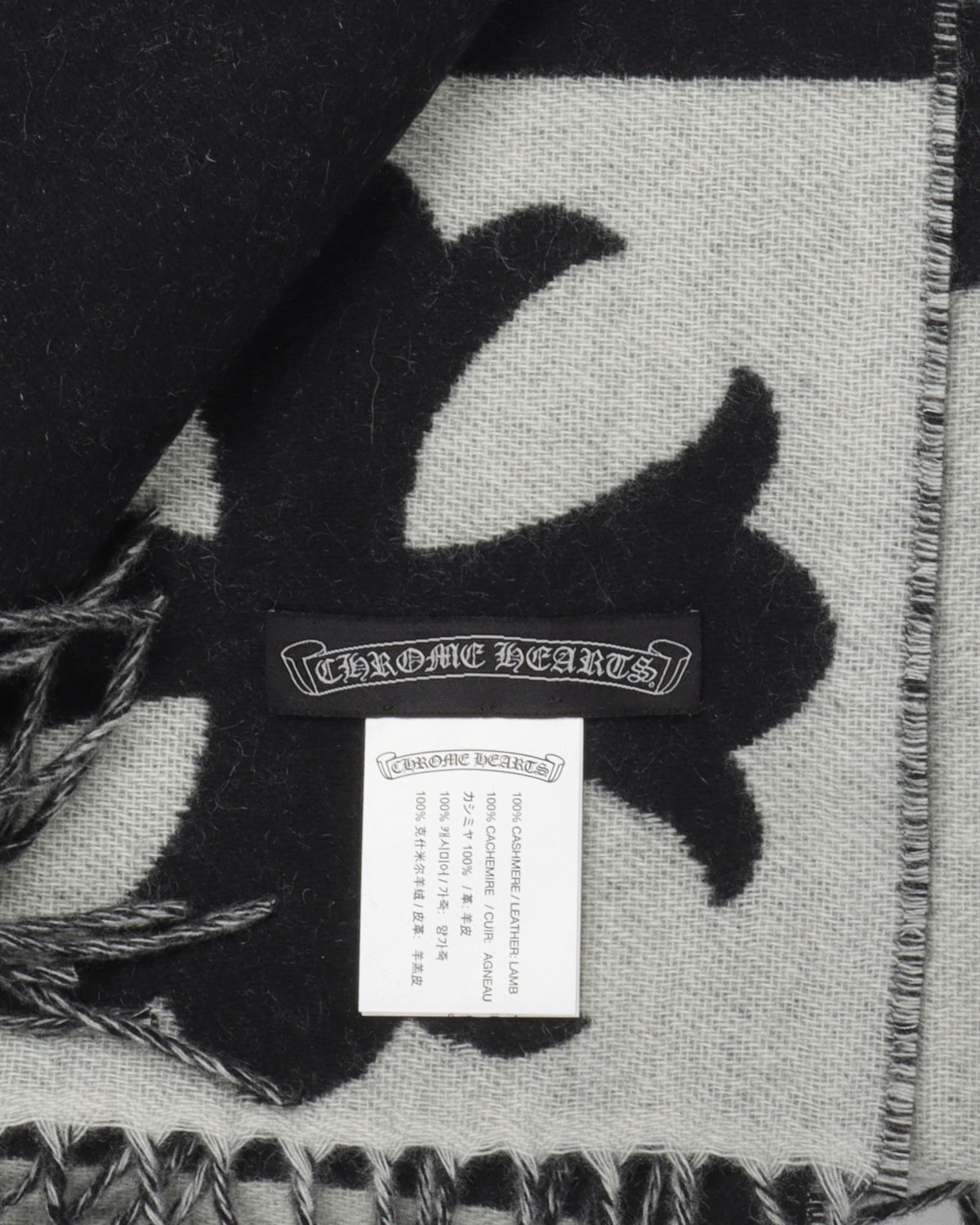 Leather Cross Cashmere Blanket
