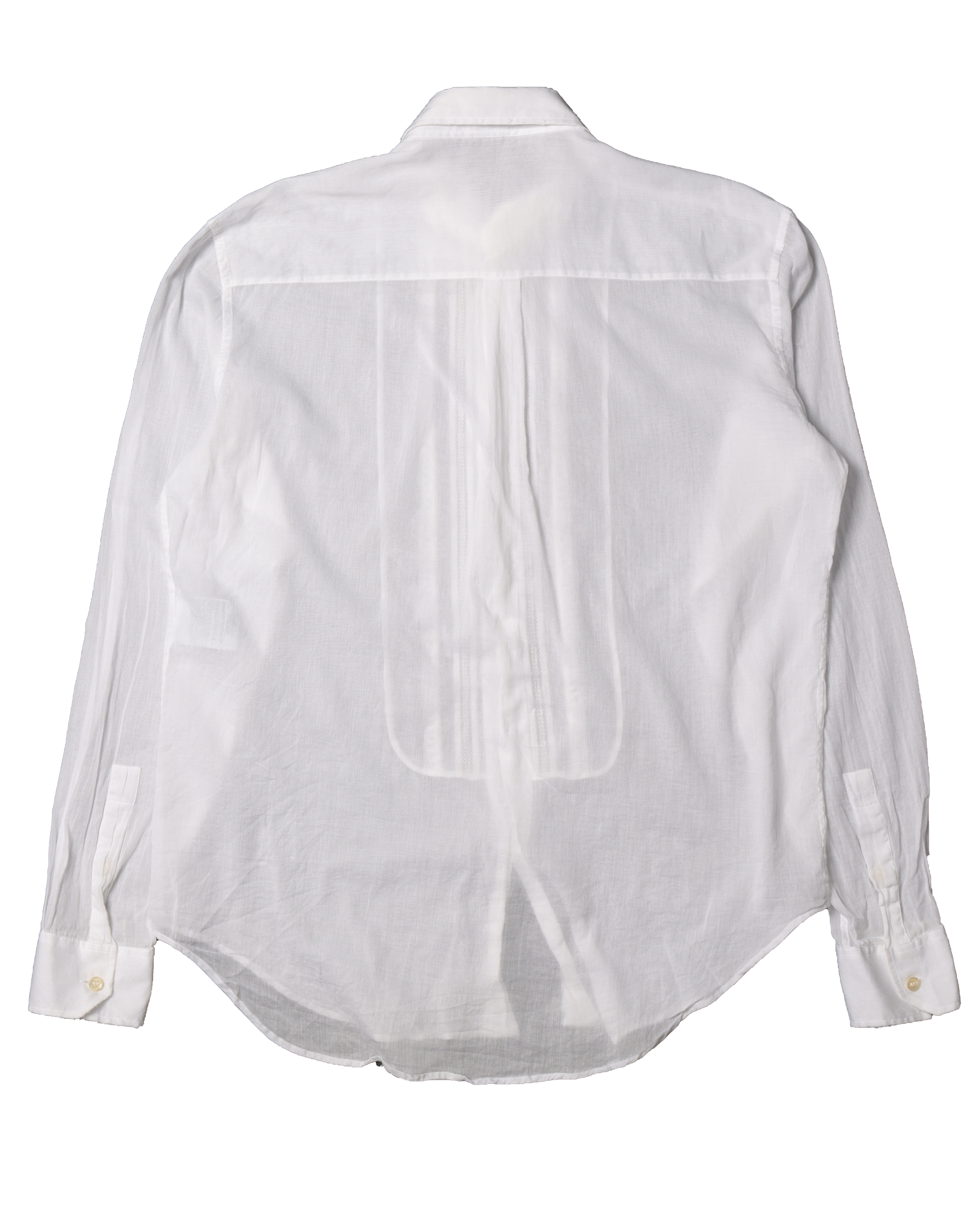 White Cotton Flared Shirt