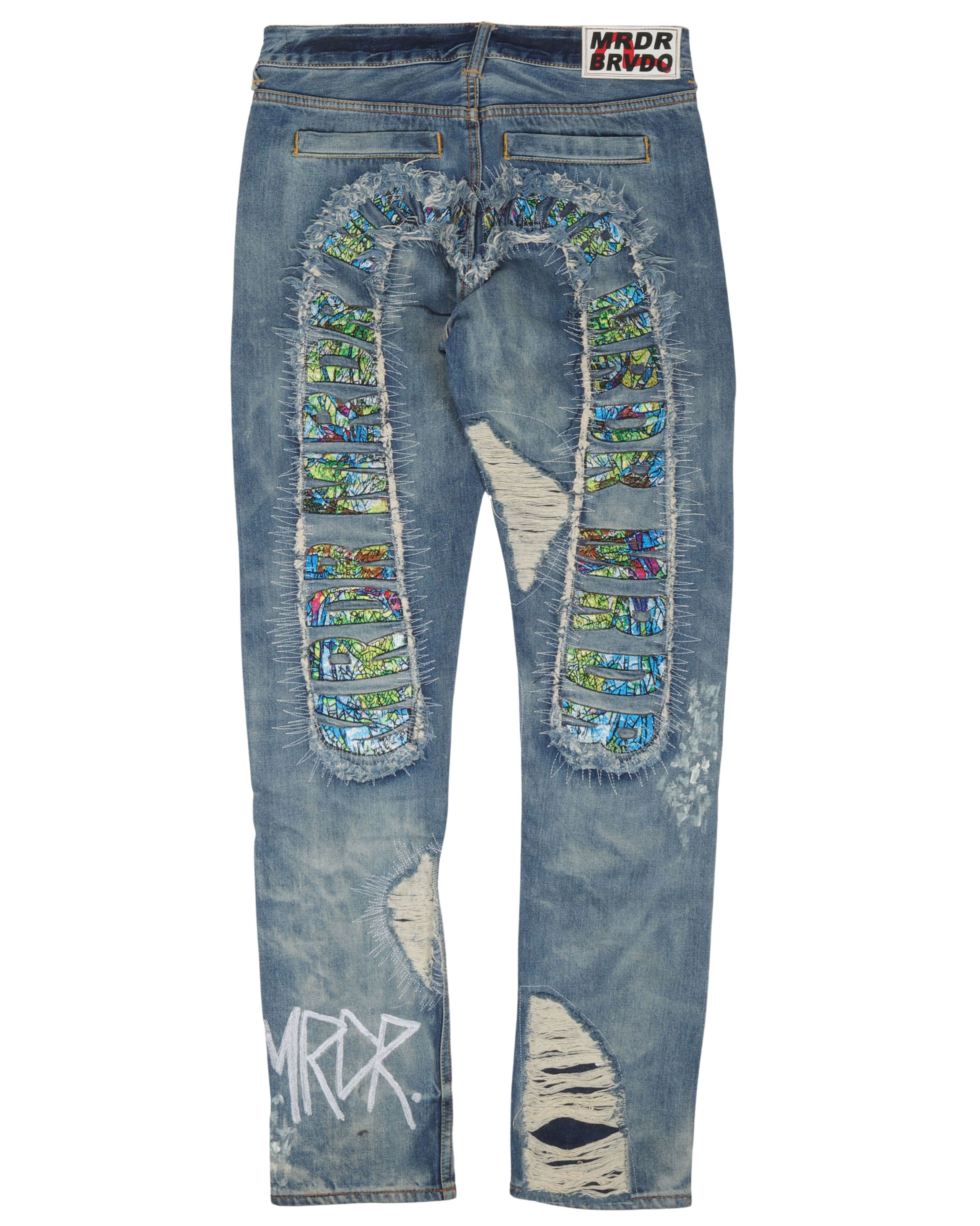 Evisu Distressed Jeans