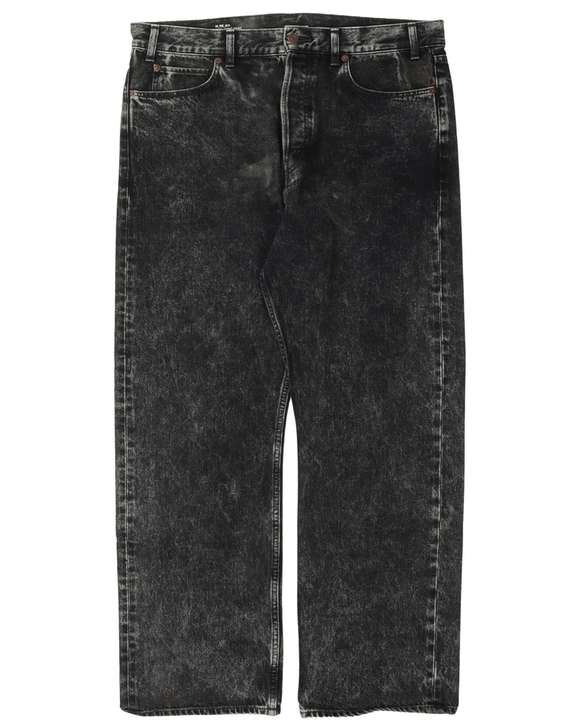 Acid Wash Black Jeans