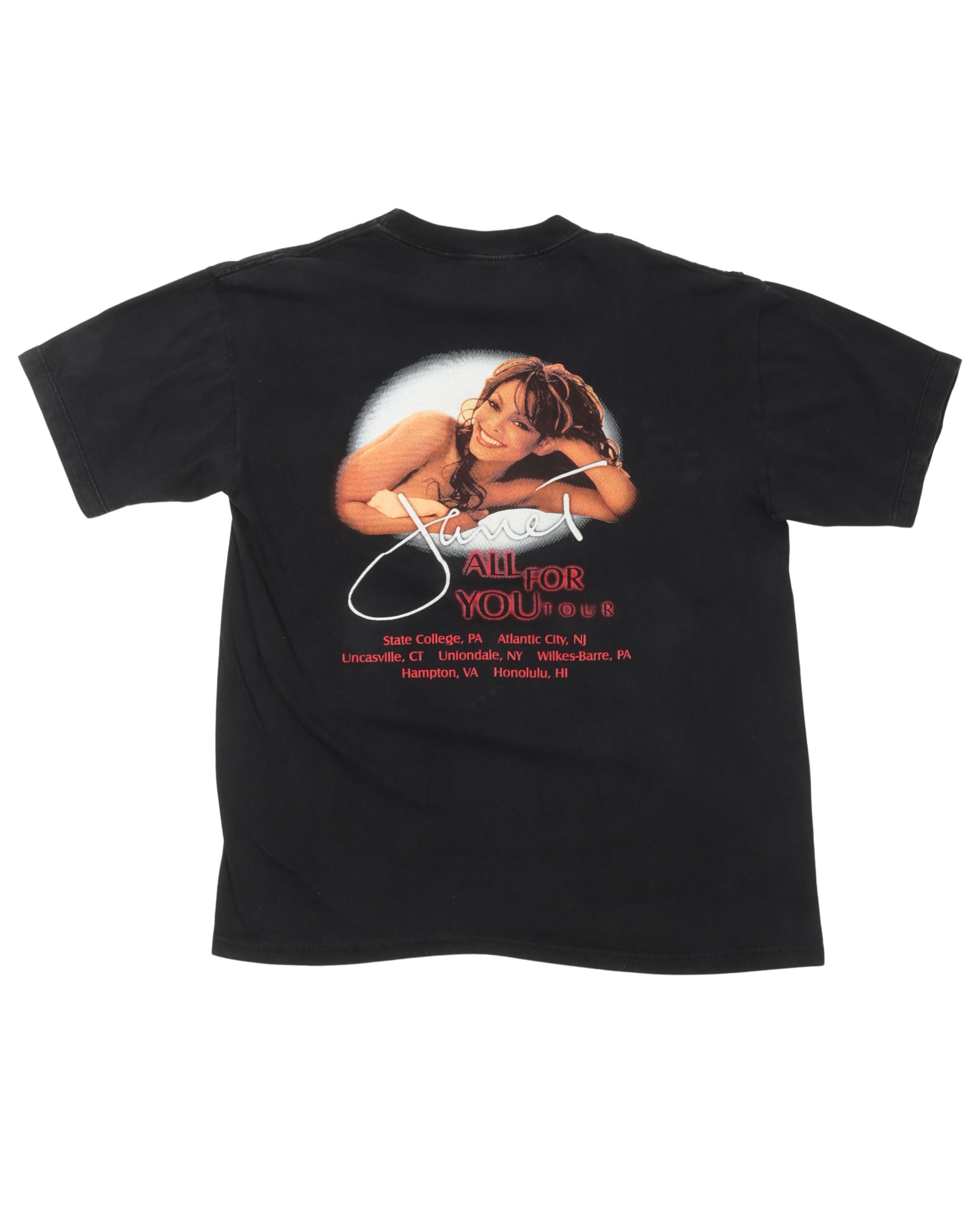 janet jackson t shirt dress 1993 Janet Jackson Vintage Tour Bootleg Parking Lot Tee Shirt Zeros Revival