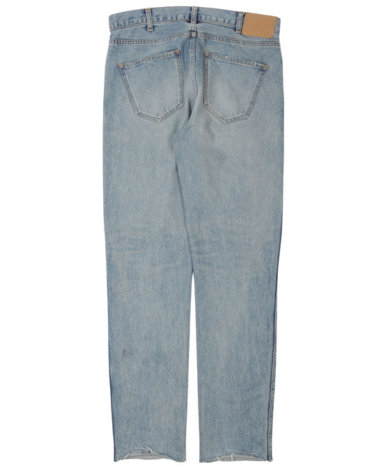 Raw Hem Light Wash Jeans