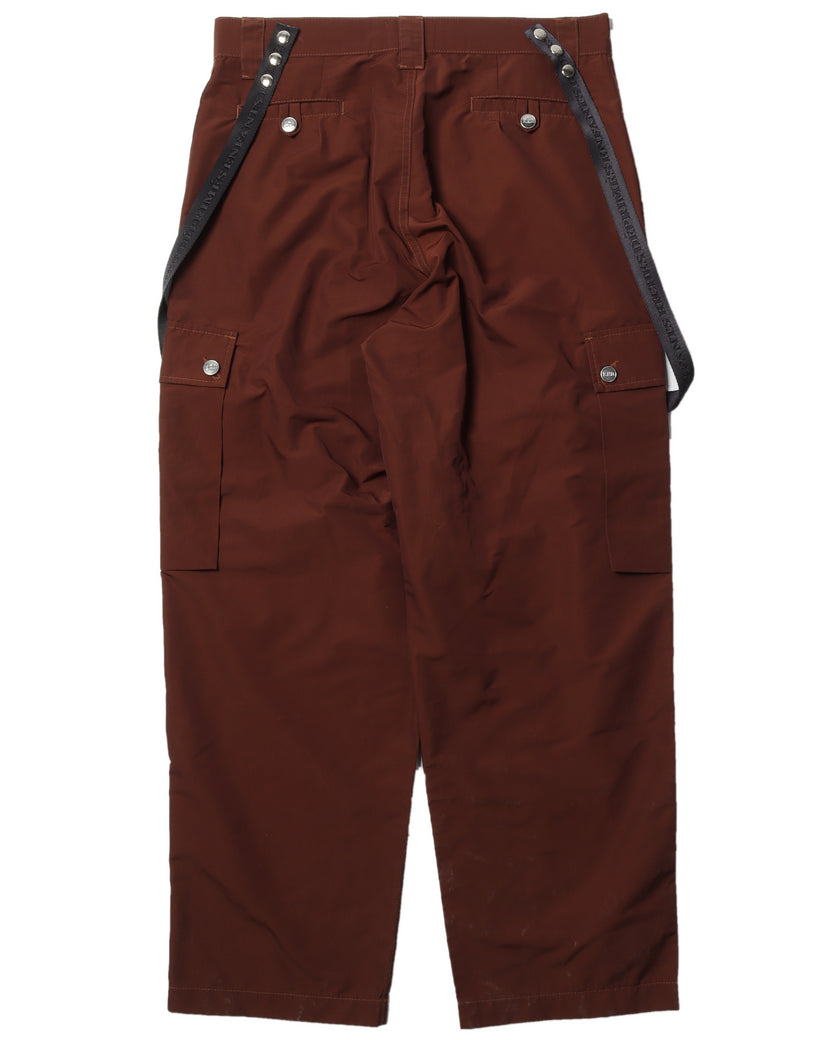 Wool-Blend Nylon Suspender Cargo Pants