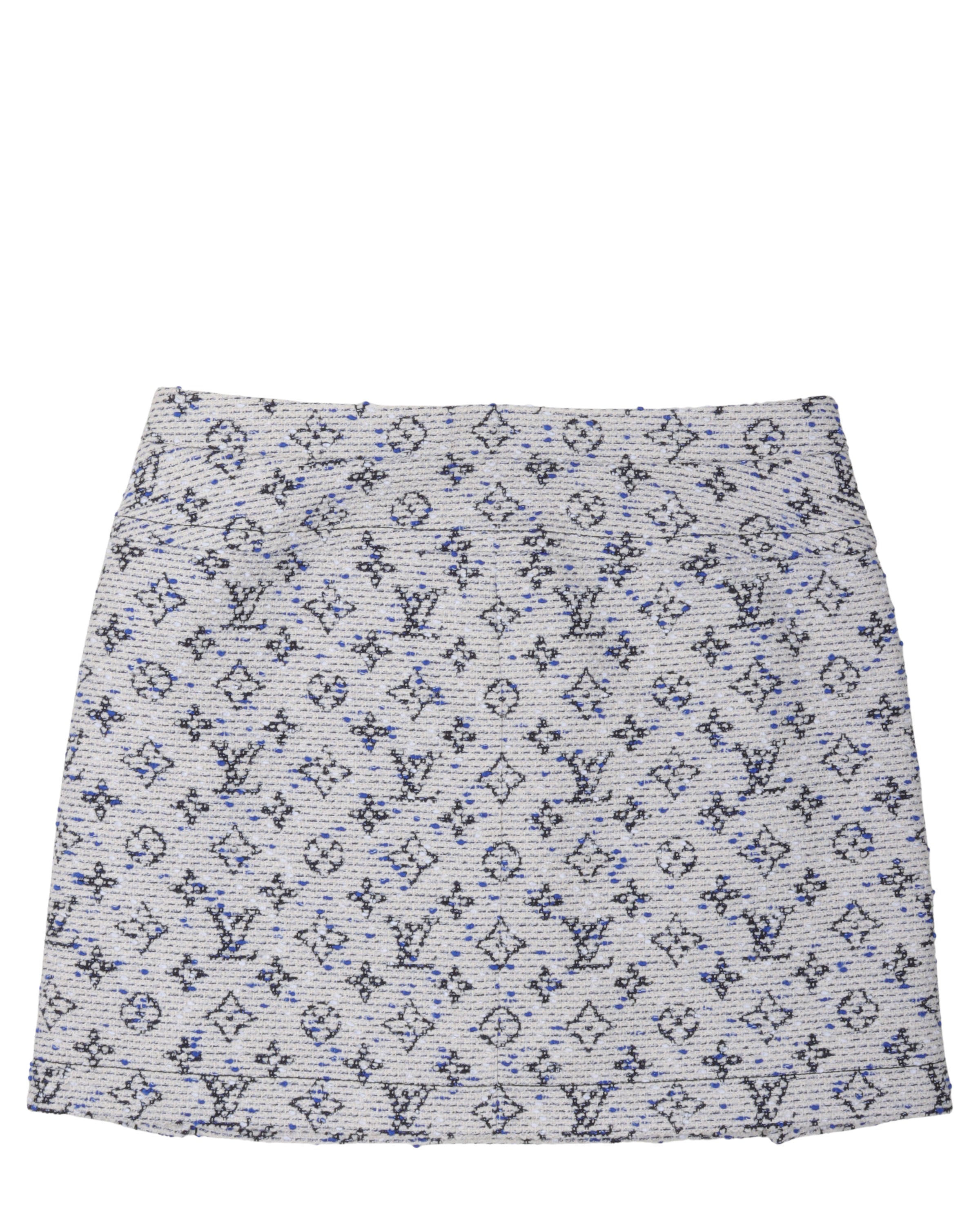 Louis Vuitton Short A-Line Monogram Skirt