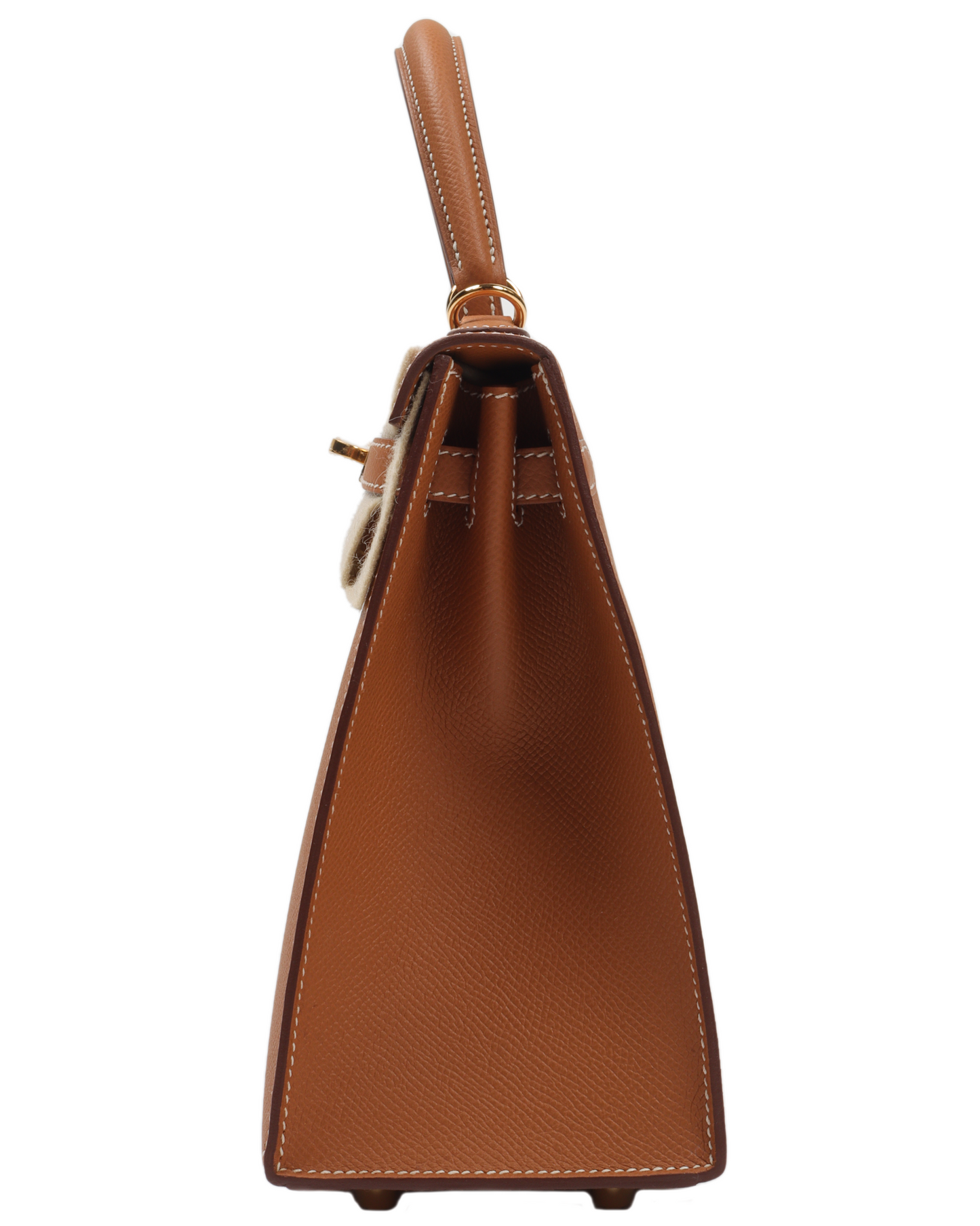 Kelly 25 Sellier Neutral Gold Epsom Gold Hardware