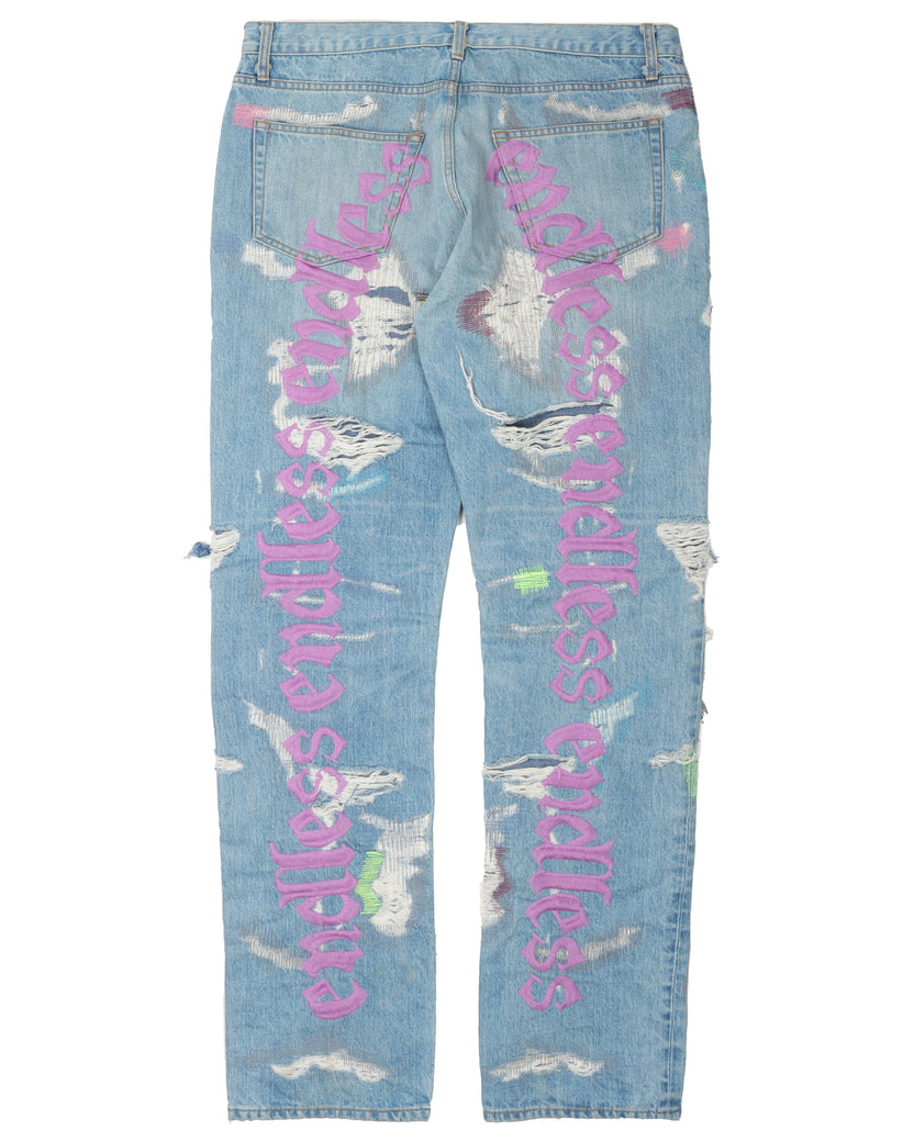 Distressed Light Wash Jeans