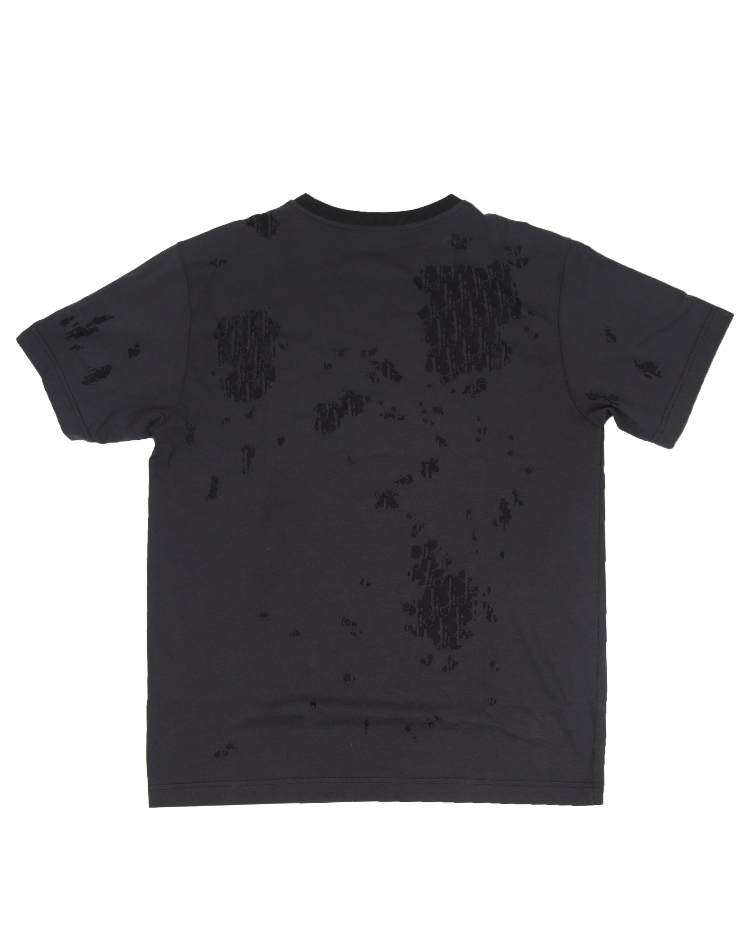 Distressed Oblique Monogram Logo T-Shirt
