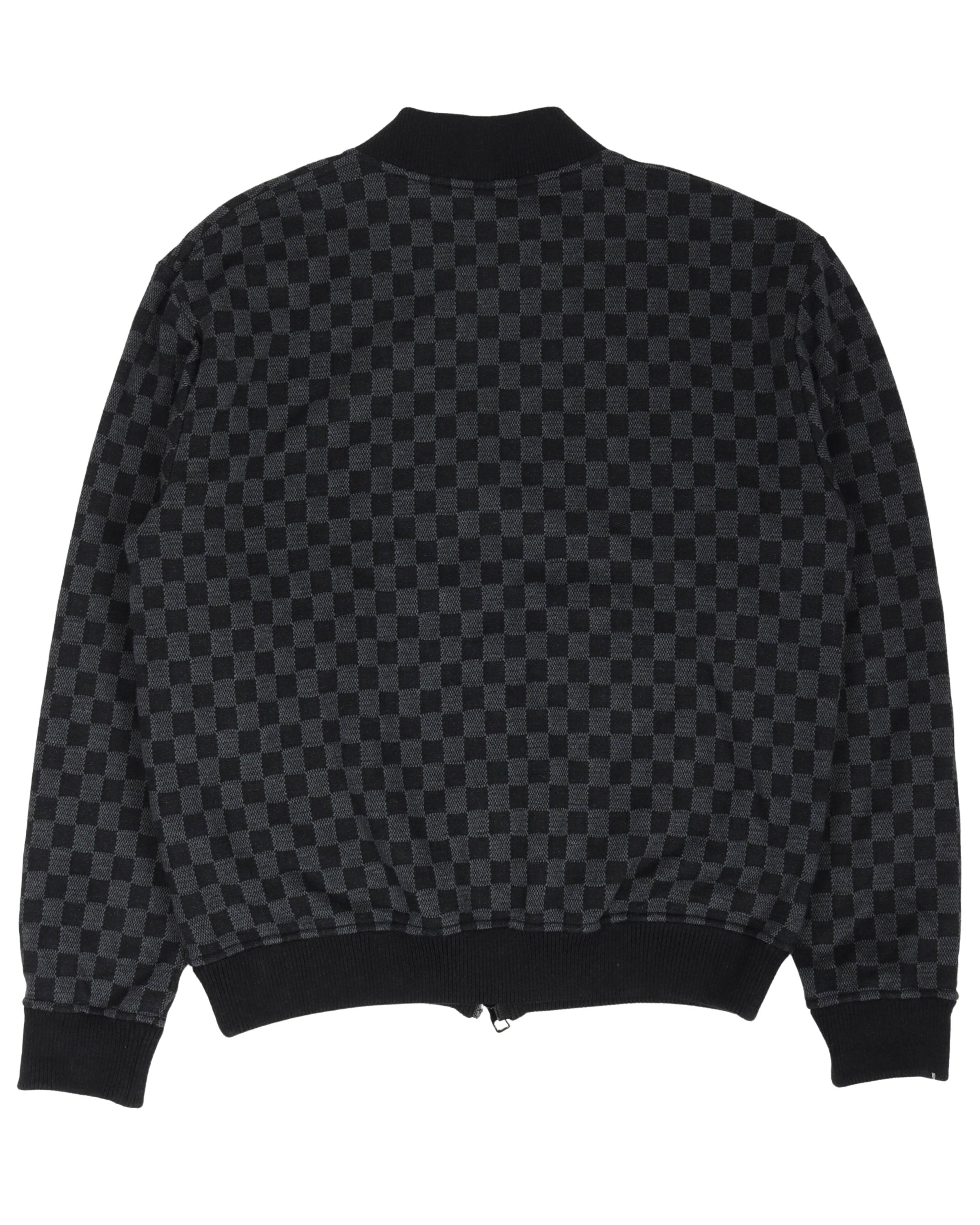 Louis Vuitton black pattern hoodie, bomber jacket - LIMITED EDITION