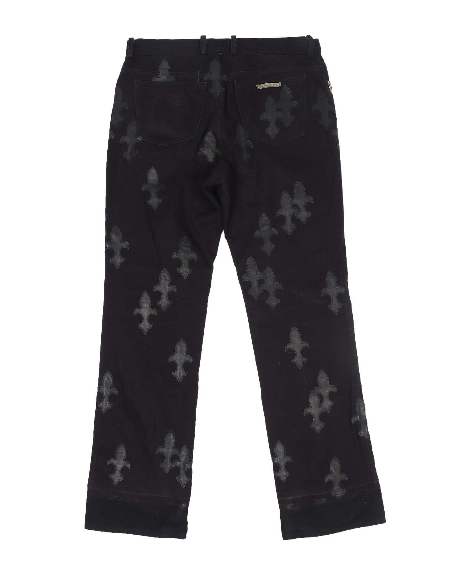 Leather Dagger Patch Denim