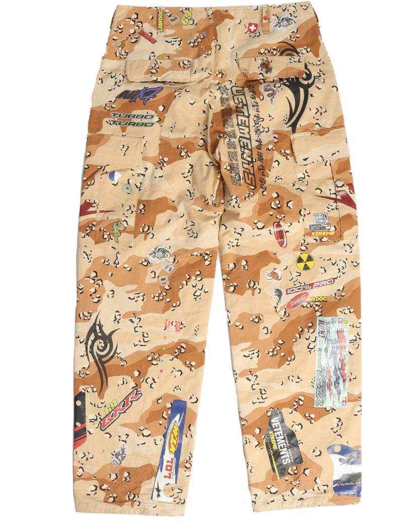 AW19 Camouflage Sticker Cargo Pants
