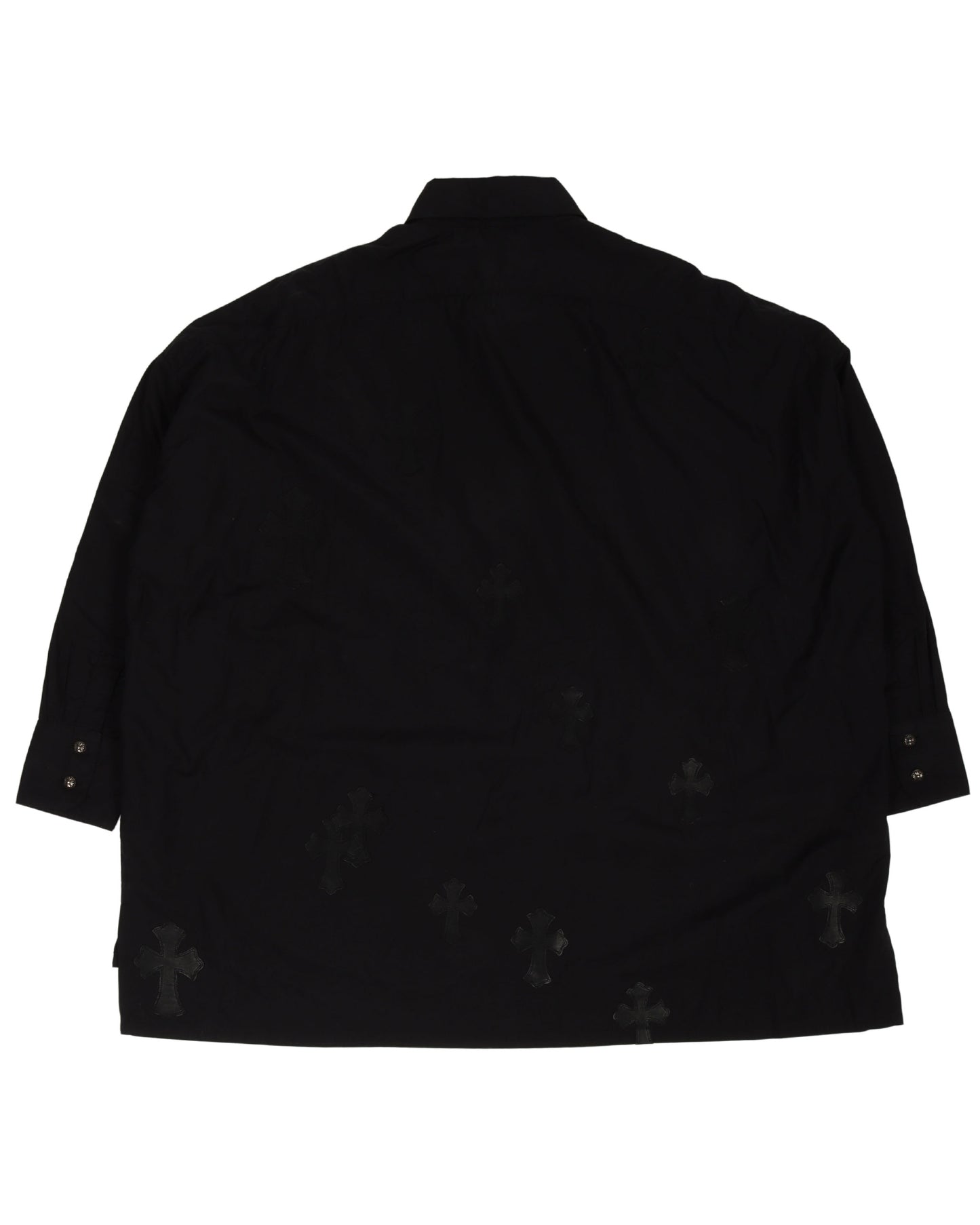 Cross Patch Oversized Dress Shirt