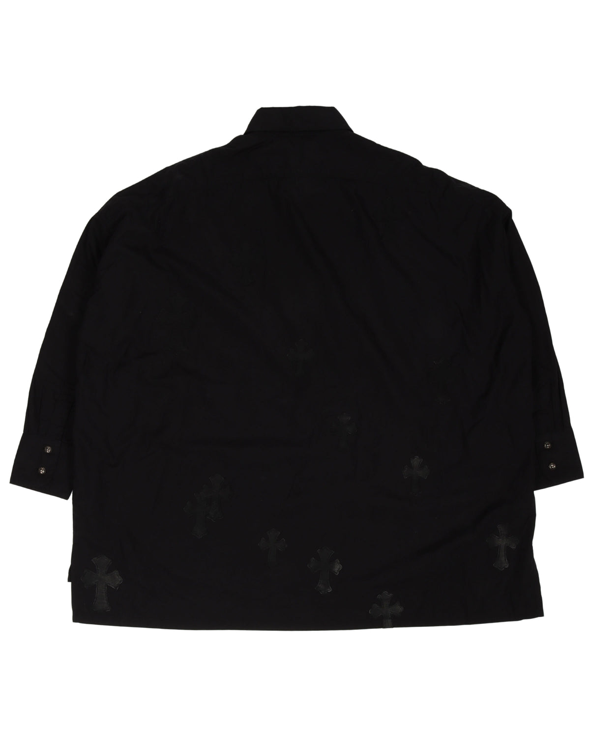 Cross Patch Oversized Dress Shirt