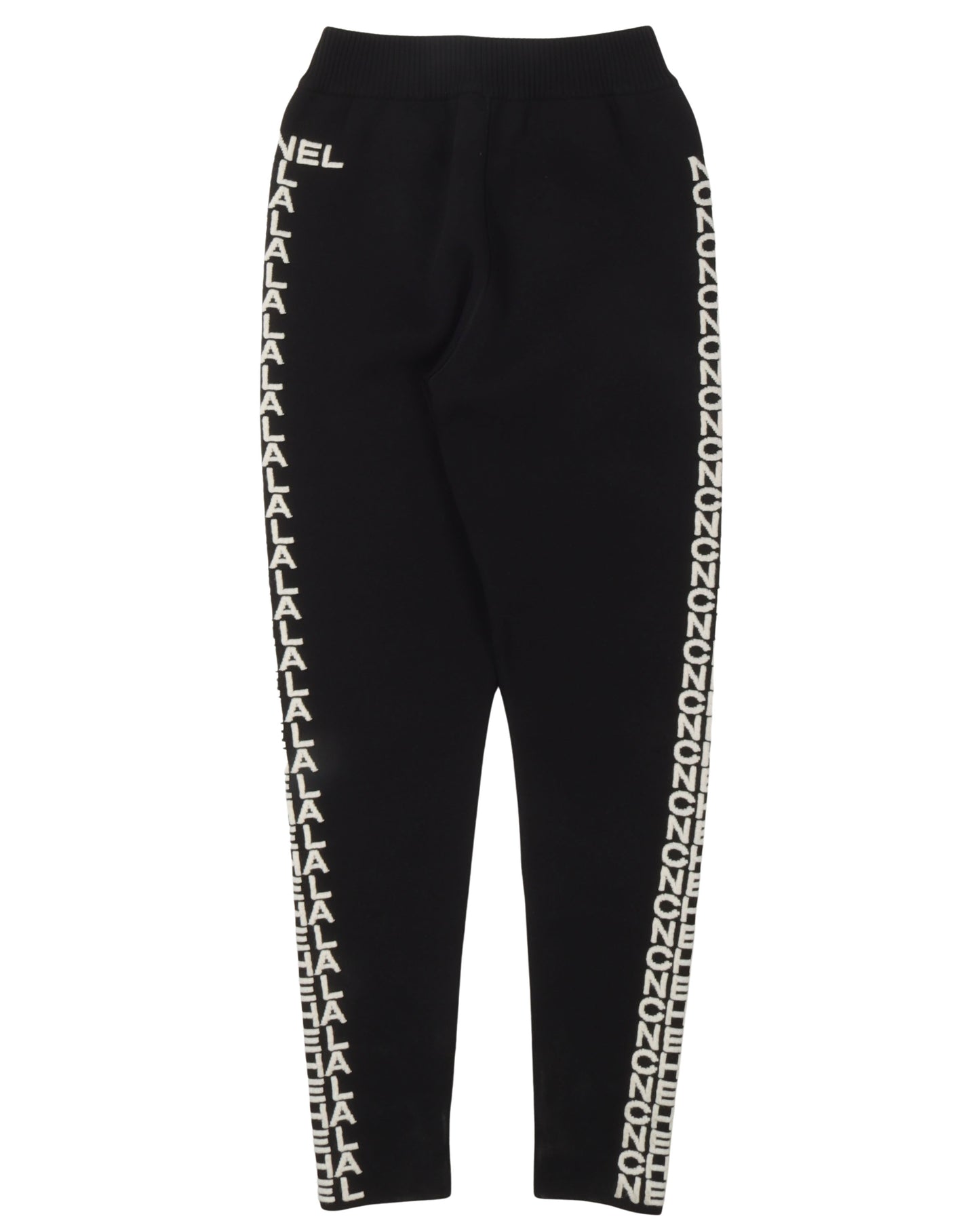 Embroidered Wool Blend Leggings