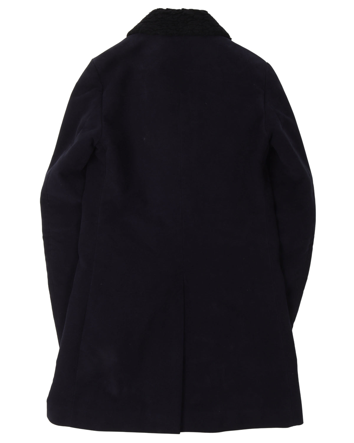 Fleece Collard Long Coat