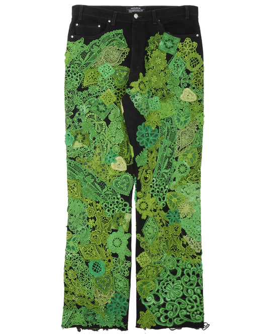 Poetic Lust Black and Green Jeans