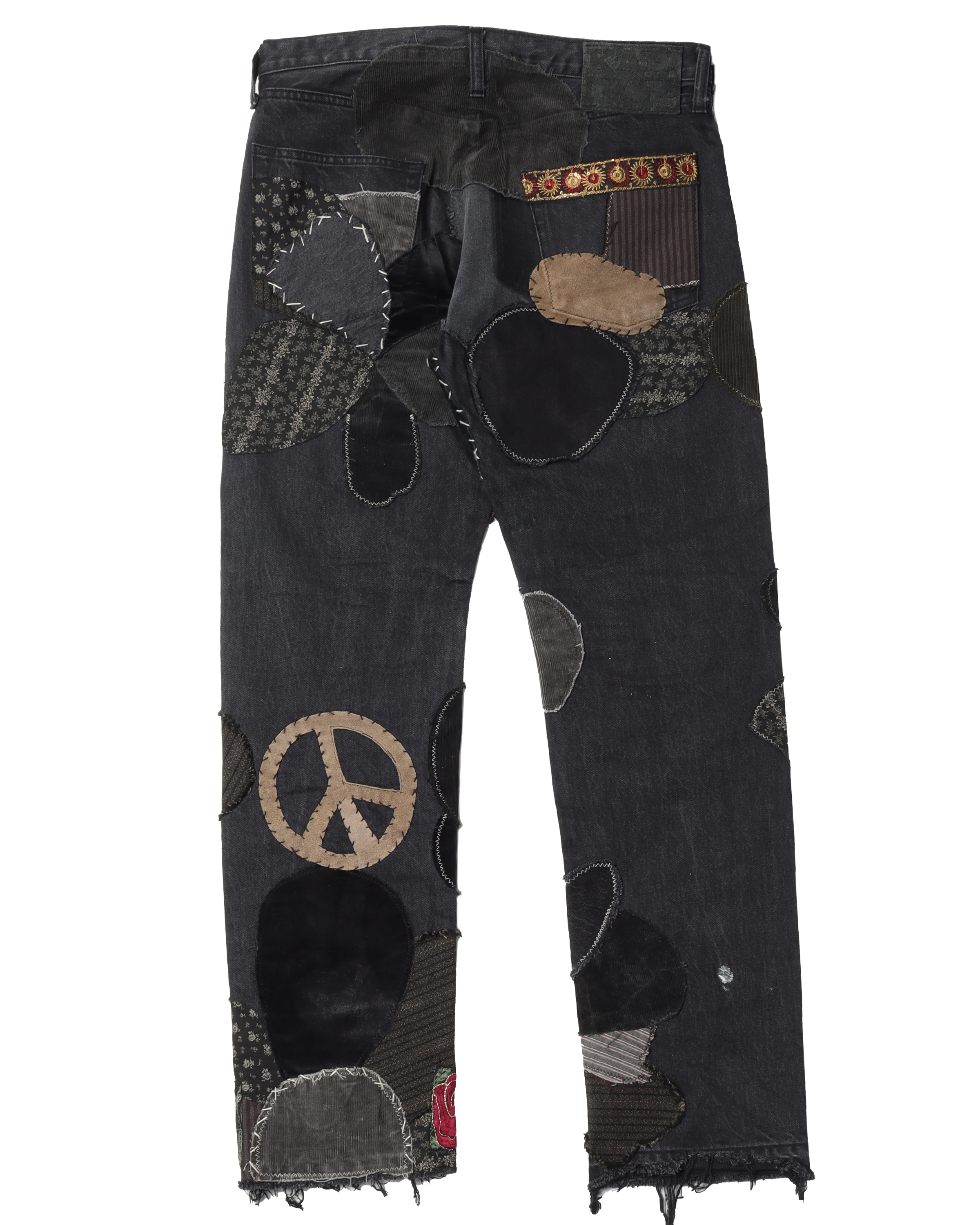 Black Patched Jeans