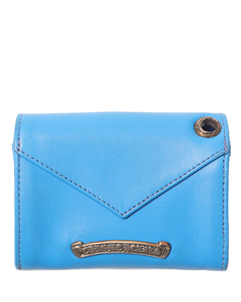 Leather Cross-Embellished Coin Pouch
