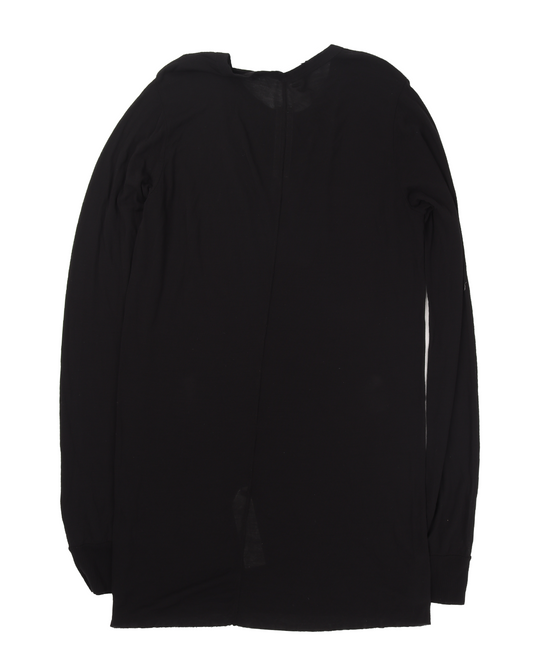 Basic Long Sleeve Silk Blend T-Shirt