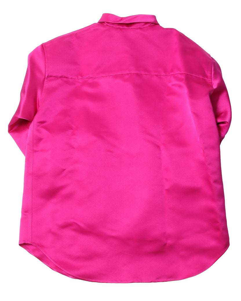 Oversized Silk Dress Shirt