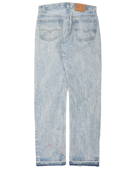 Released Hem Levi's 501 Acid Wash Jeans
