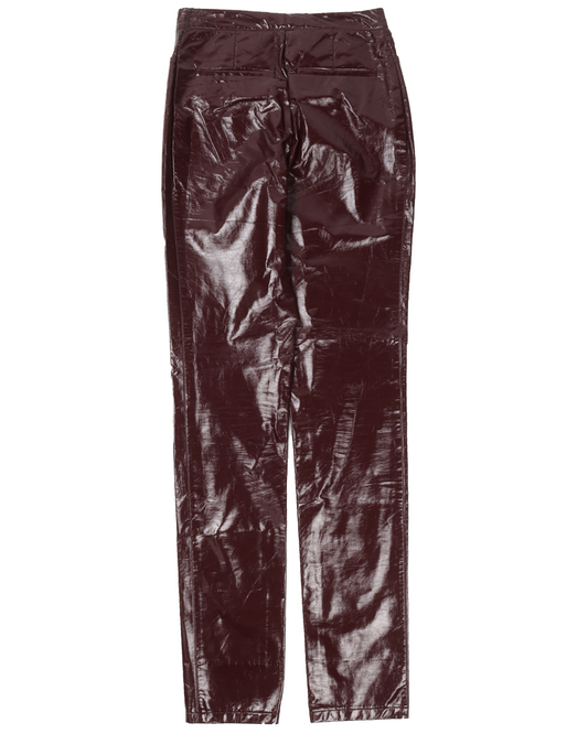 Maroon Leather Pants