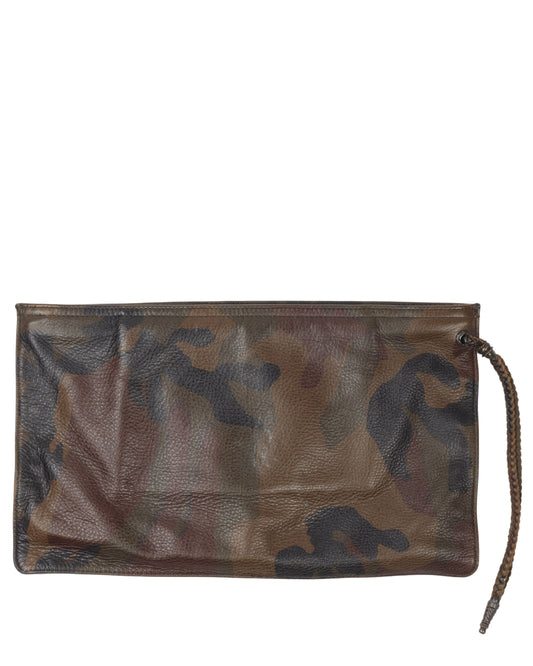 "Fleur" Camouflage Leather Pouch