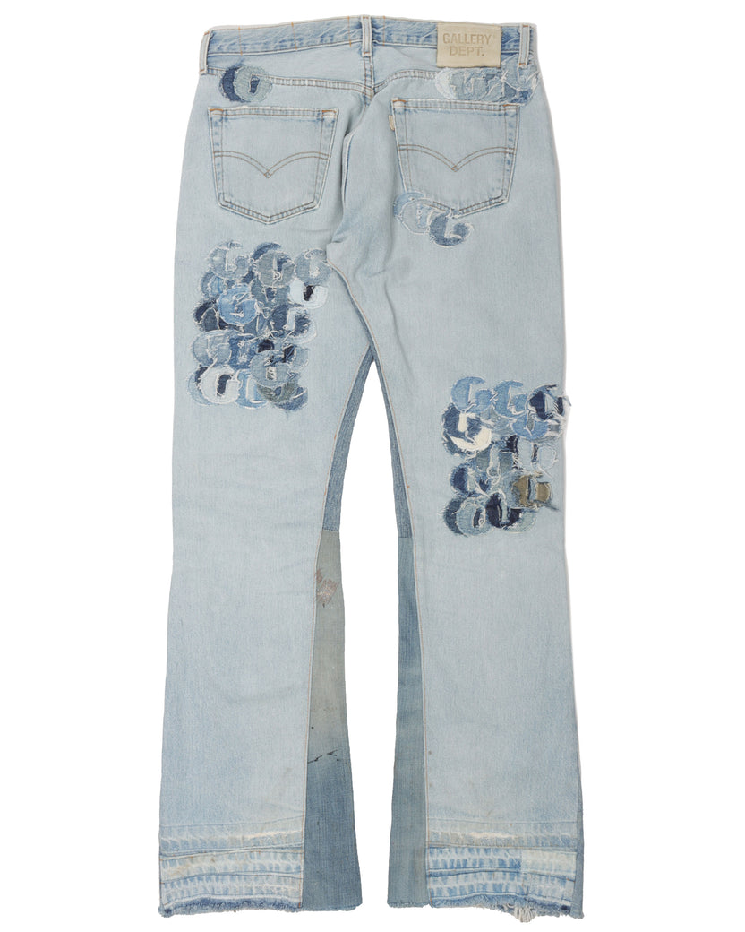 La Flare Crazy G's Denim Jeans 100 G PATCHES