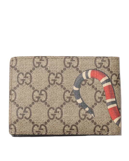 Snake Print Monogram Wallet