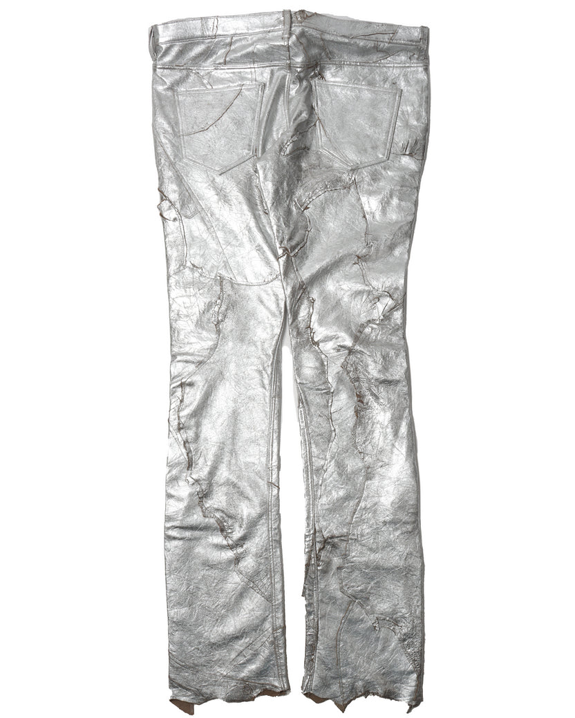Sample Leather Metallic Pants