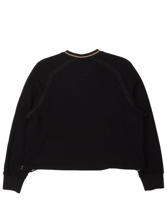 Gold-Trimmed Logo Sweatshirt