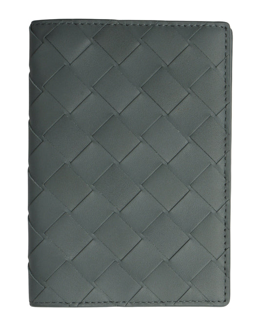 Intrecciato Leather Passport Case