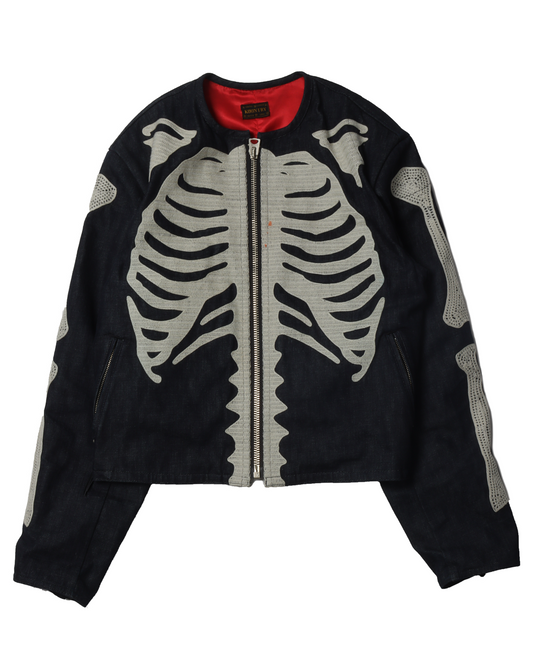 12OZ Raw Denim Bones Crosby Jacket