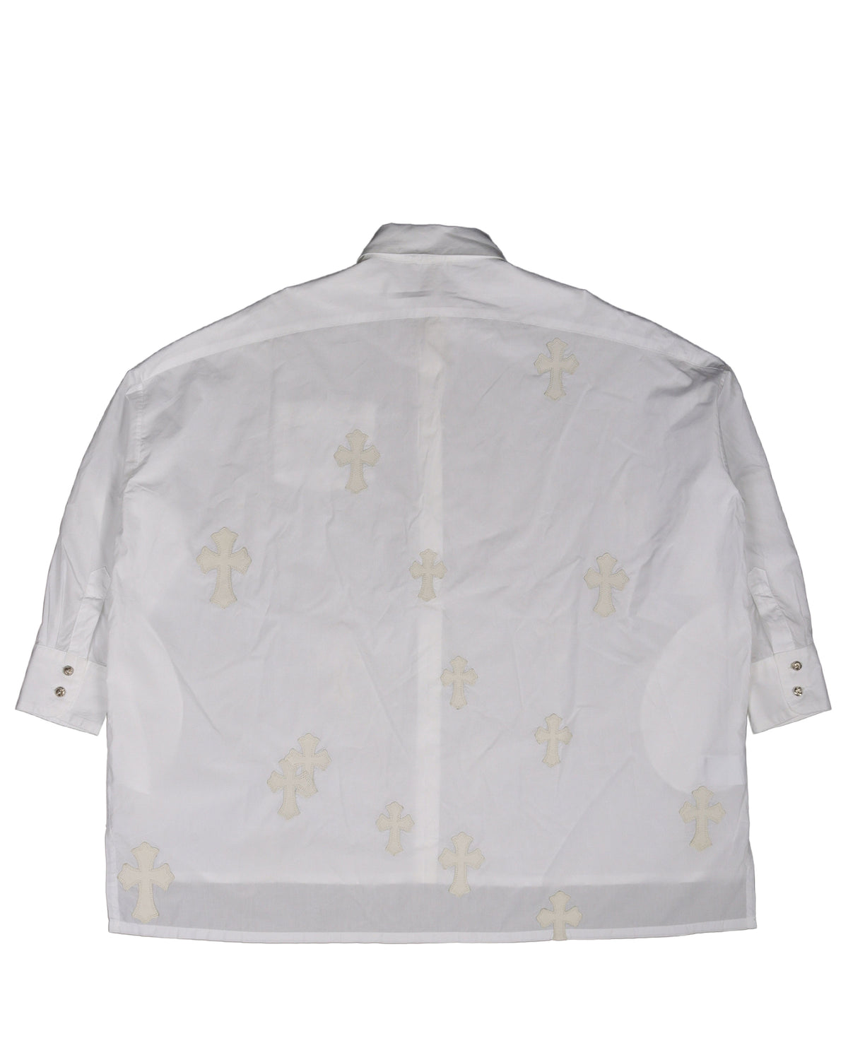 Cross Patch Oversized Dress Shirt