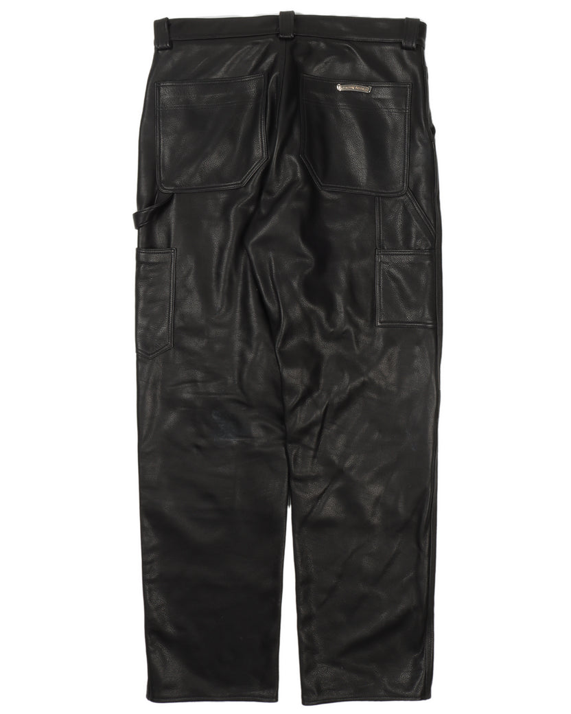 Leather Carpenter Pants