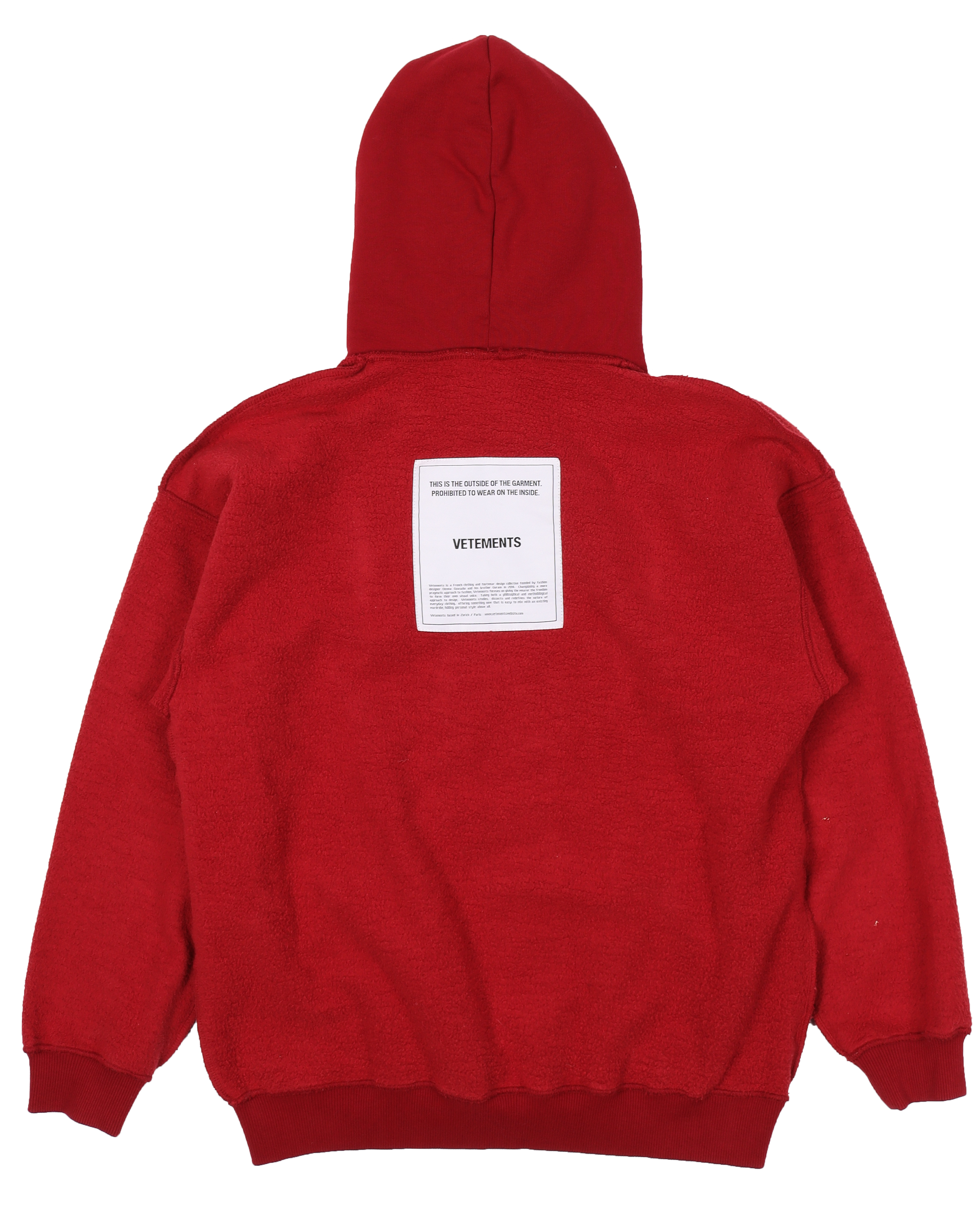 VETEMENTS Inside-Out Patch Hoodie
