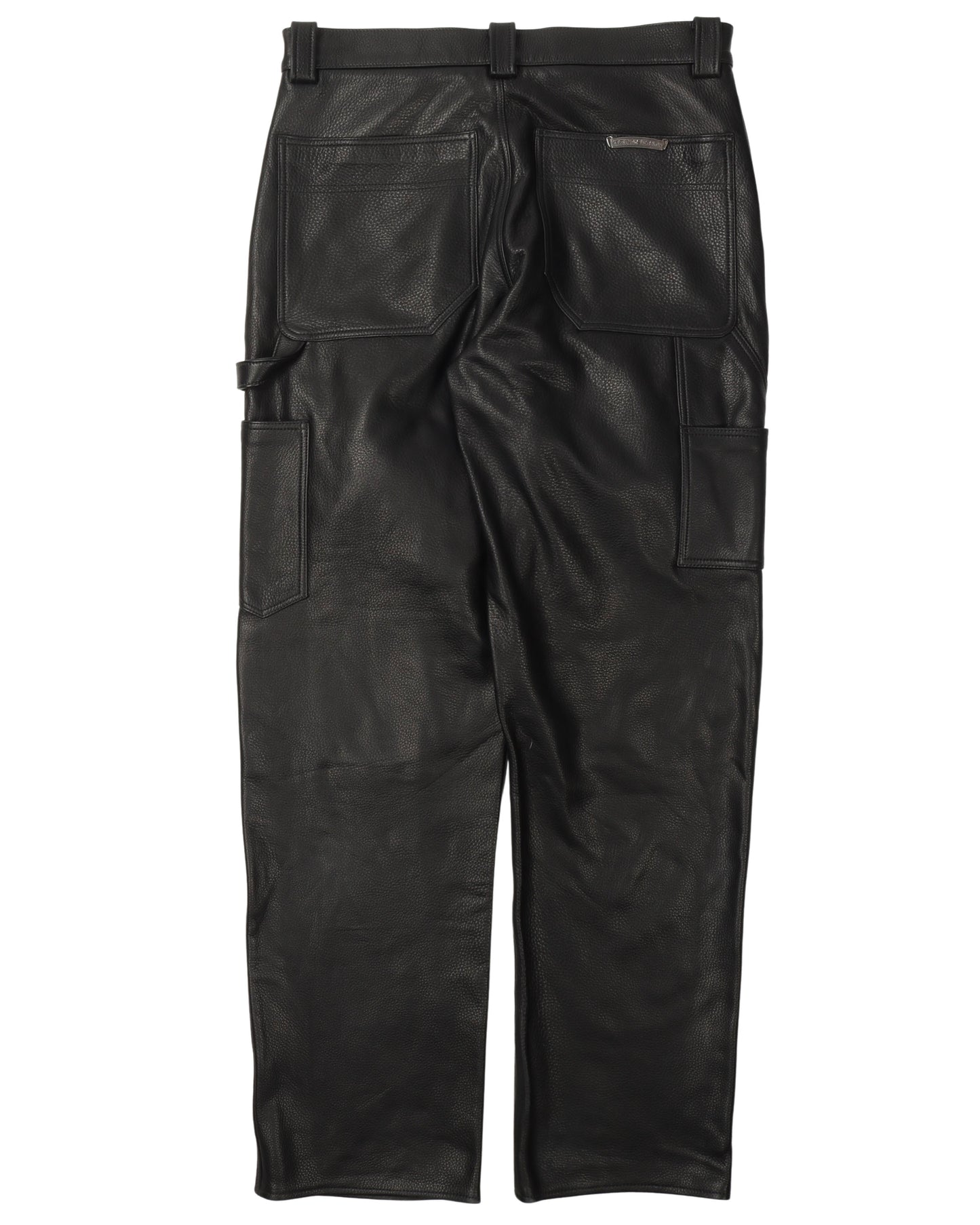 Leather Fleur Knee Pants