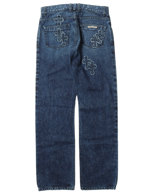 Denim Cross Patch Jeans