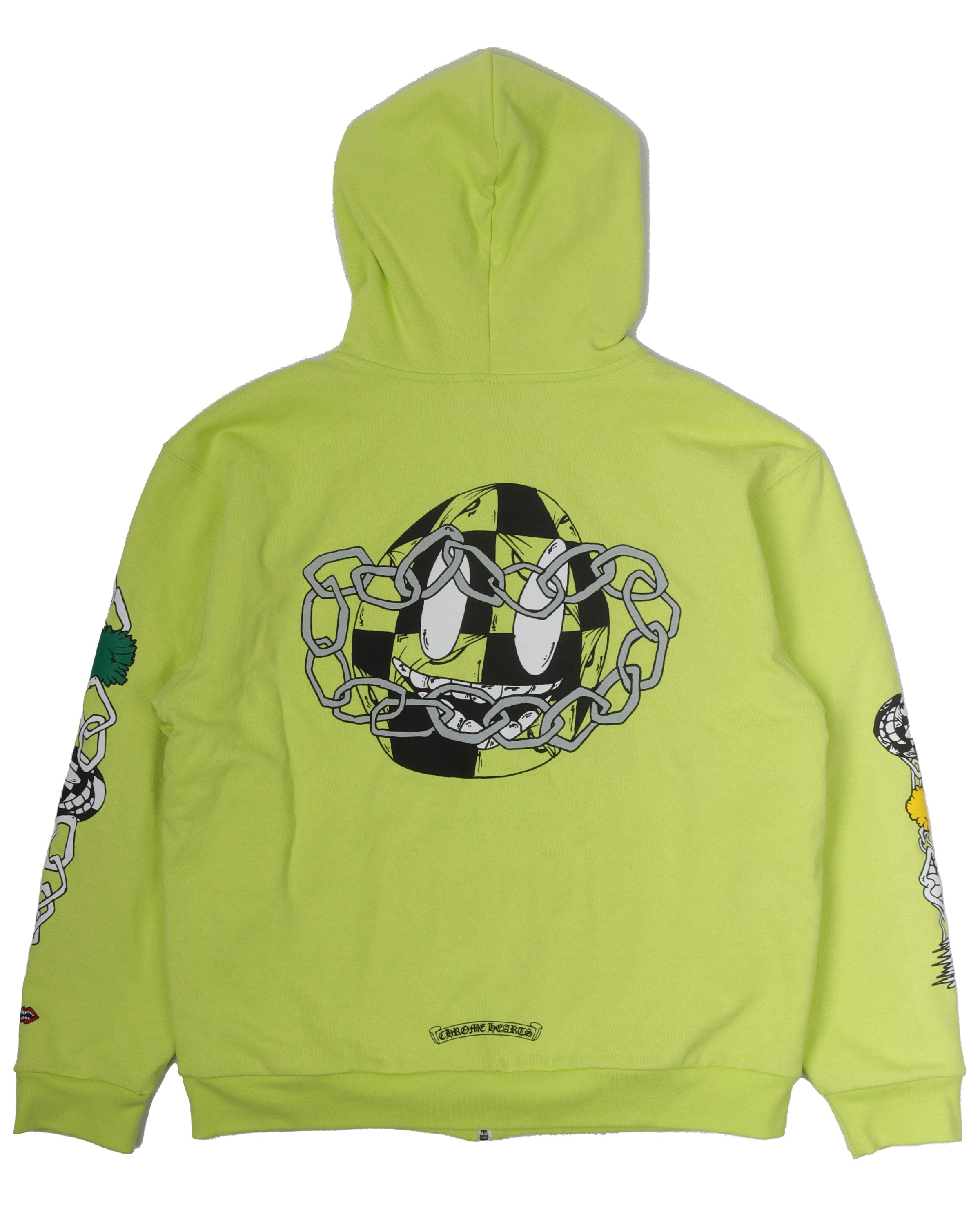 Matty Boy Thermal Lined Lime Green Zip Up Hoodie