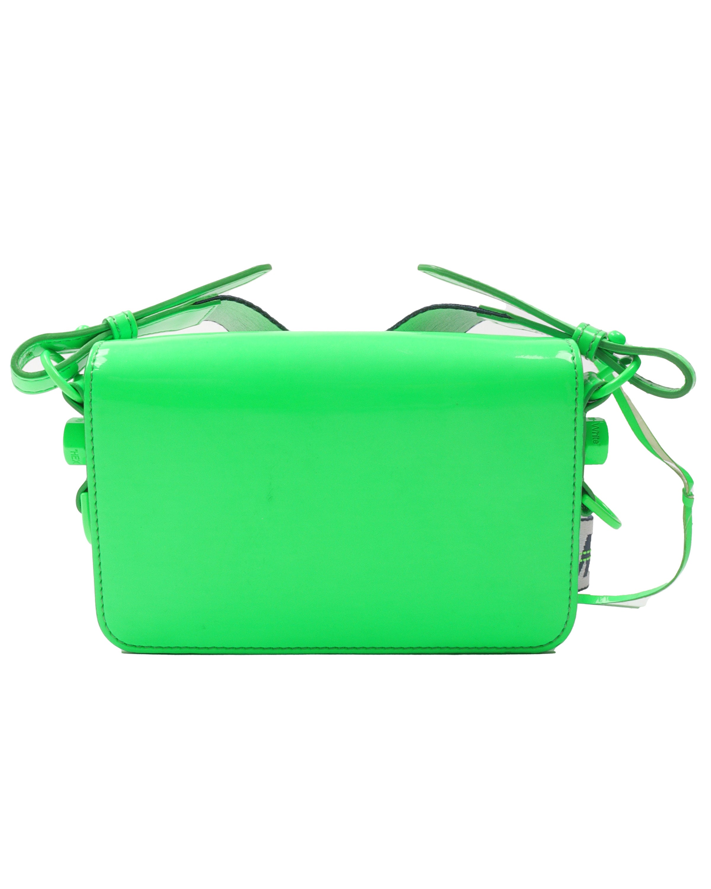Off-White Green Binder Clip Cross Body Bag