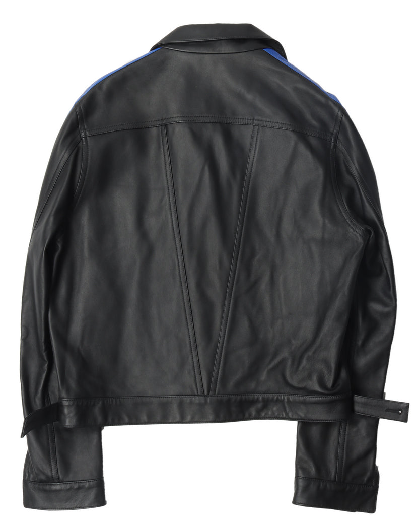 Sample Striped Leather Jacket