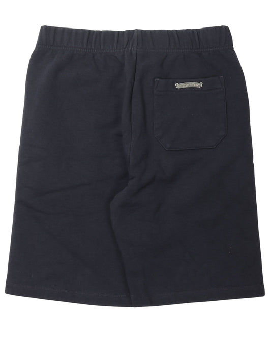 Leather Cross Sweat Shorts