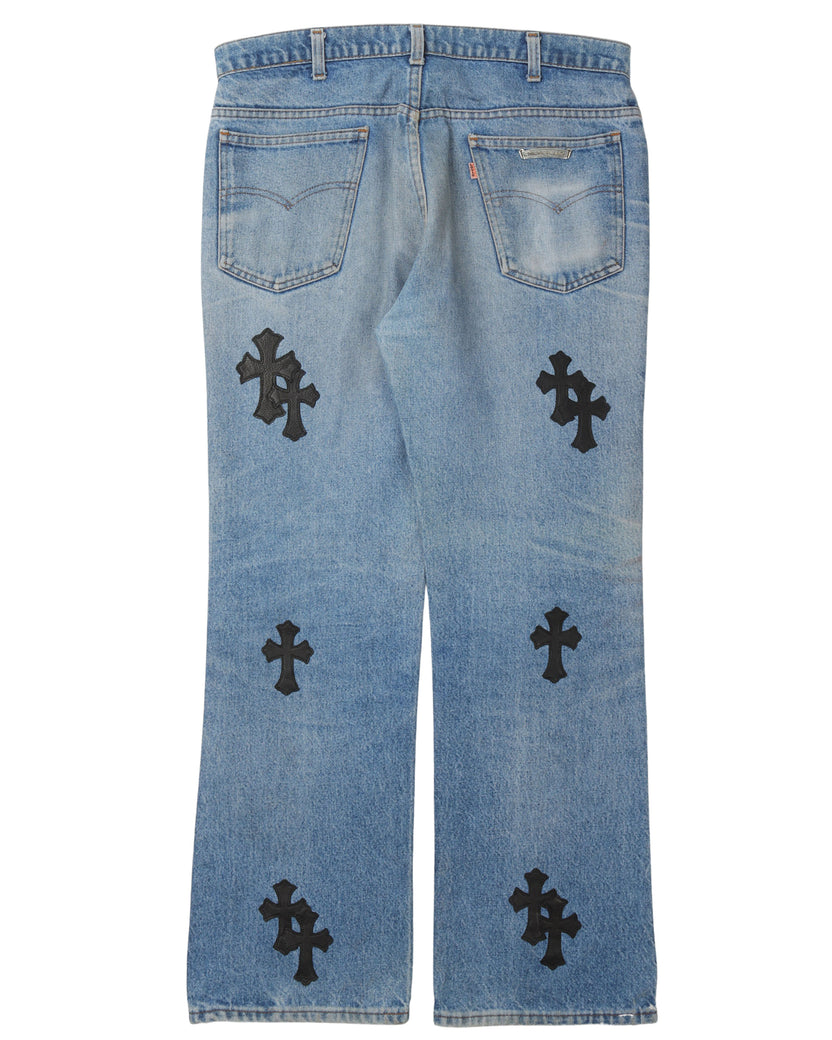 Chrome Hearts Levi's Flared Cross Patch Jeans