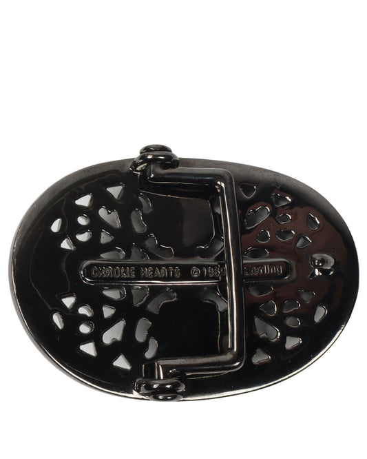 Black Silver Belt Buckle