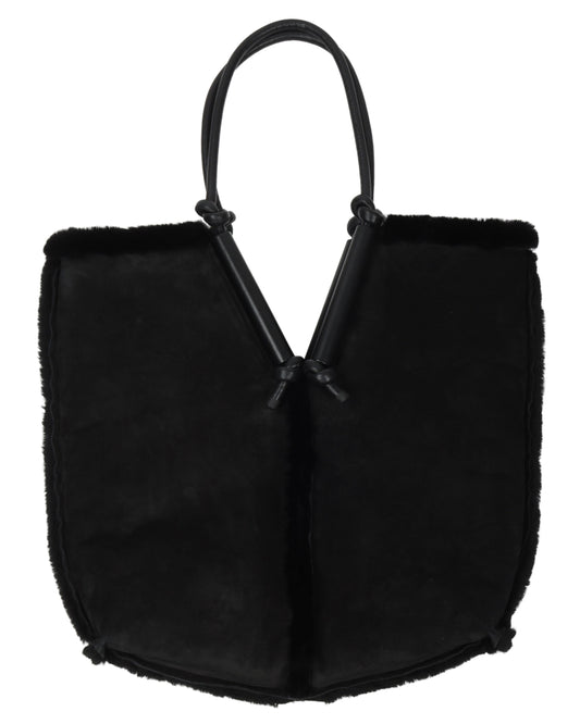 Reversible Shearling Tote Bag
