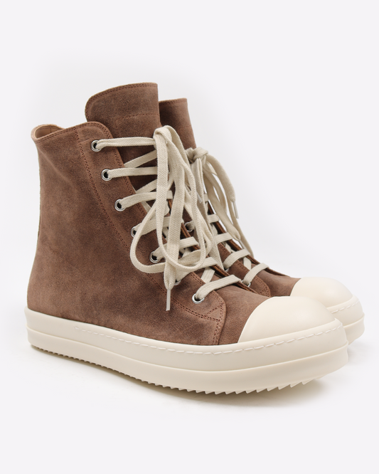 High-Top Ramones Suede Mustard Milk